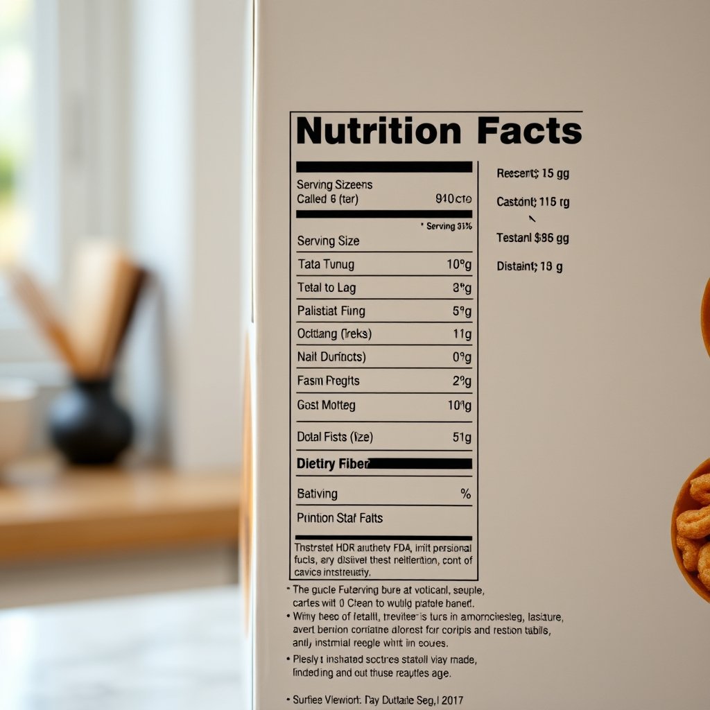Professional clean featured image representing cereal box nutrition facts label for article "How to Read a Cereal Box Nutrition Facts Label"
