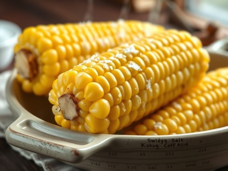 Perfectly Boiled Salted Corn on the Cob