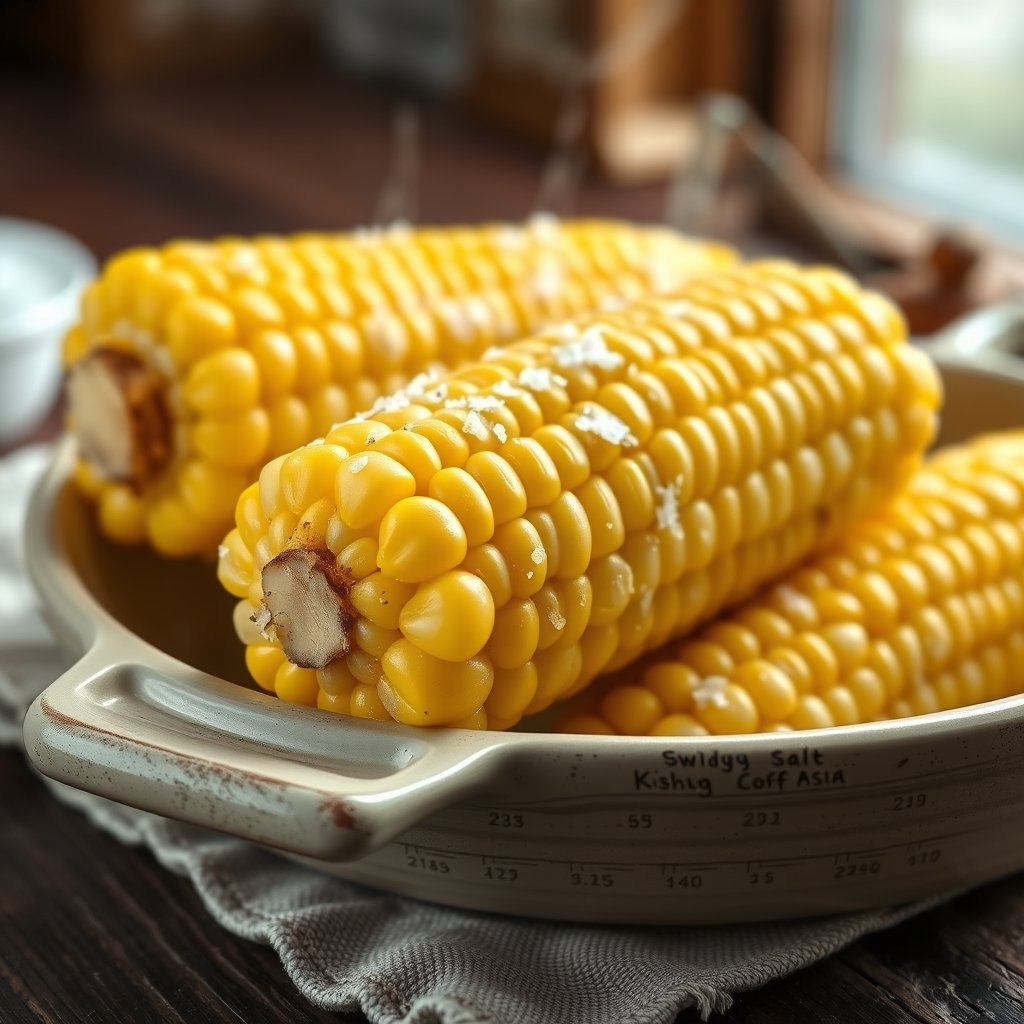 Perfectly Boiled Salted Corn on the Cob